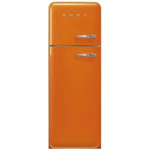 Smeg - 50's Style 60cm left Hand Hinged Freezer Over Fridge