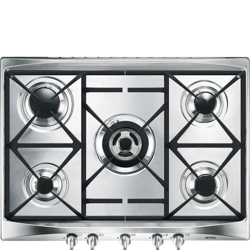 Smeg - Cucina 69cm 5 Burner Gas Hob With Ultra Rapid Burner